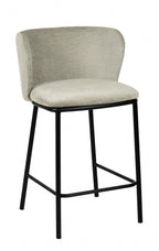 Bessie - Ensemble de 2 tabourets de comptoir gris modernes