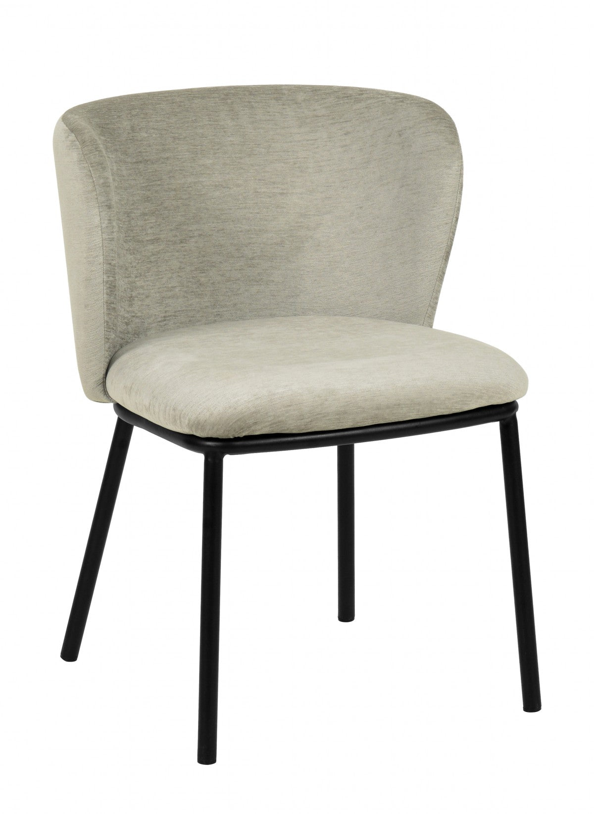 Bessie - Lot de 2 chaises de salle à manger grises modernes
