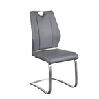 Chaise d'appoint Lexington avec base en acier inoxydable brossé