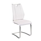Chaise d'appoint Lexington avec base en acier inoxydable brossé