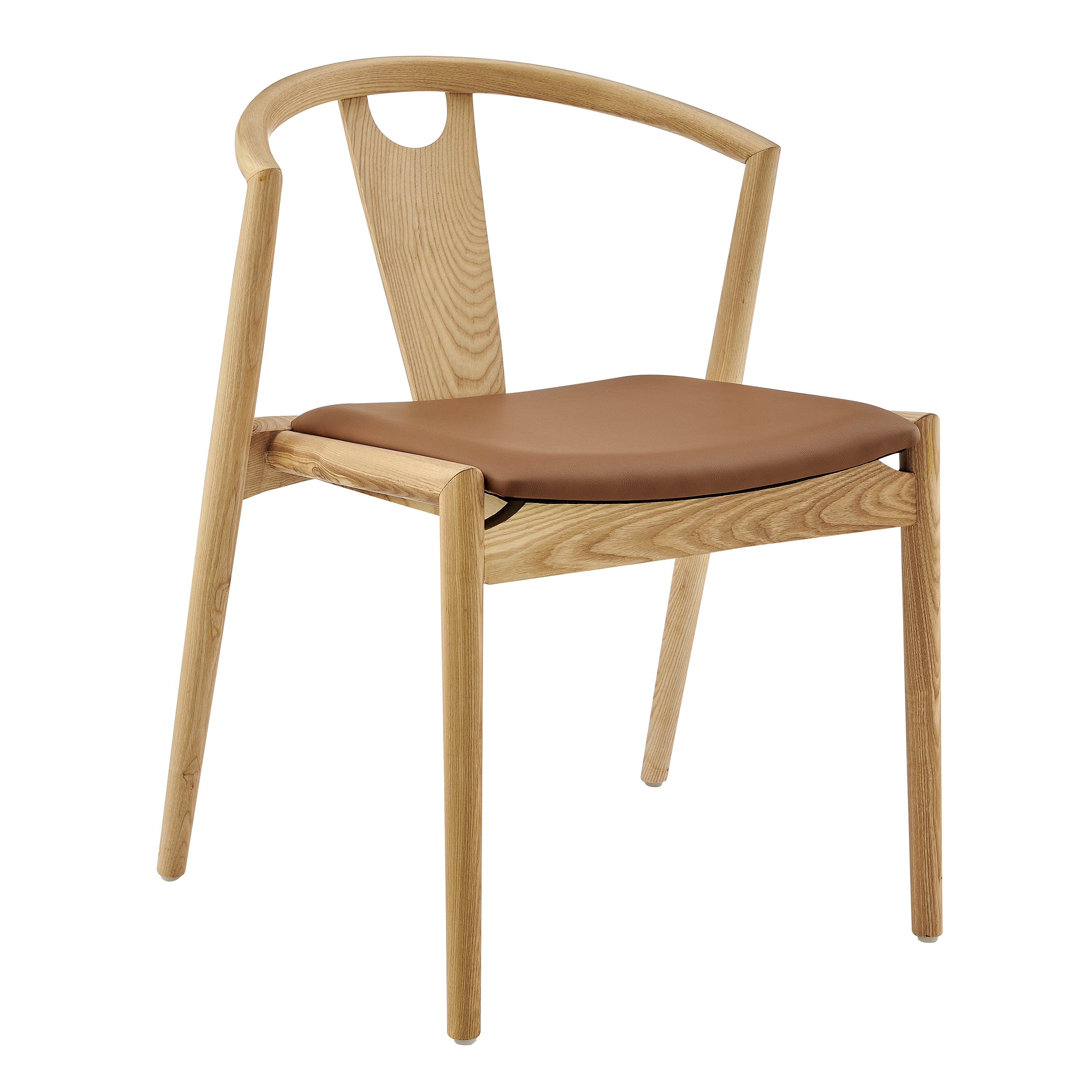 Chaise d'appoint en bois massif Blanche