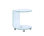 Table d'appoint en verre courbé Umberto 