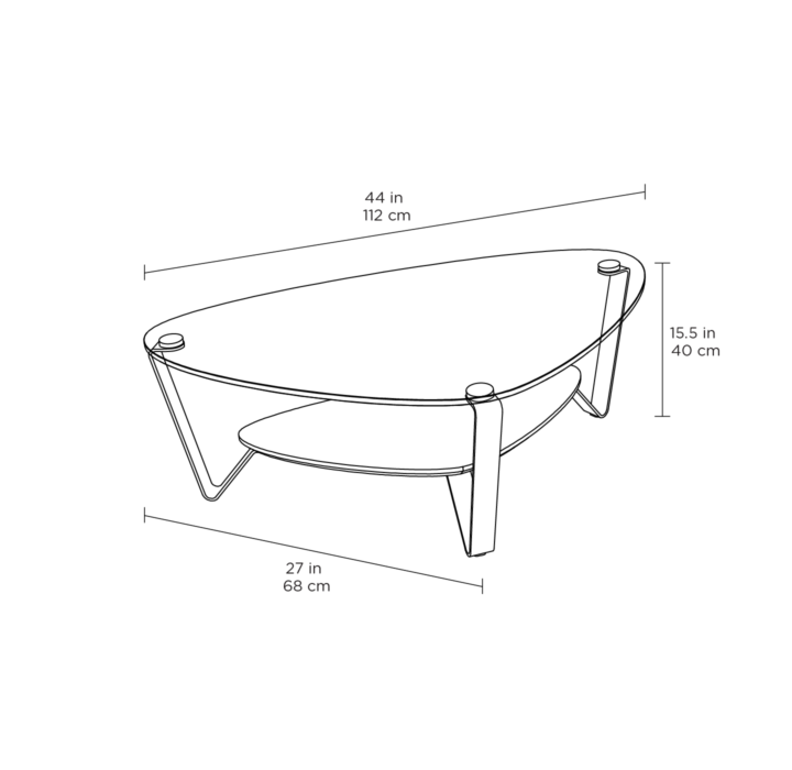 Petite table basse BDI Dino 1364 