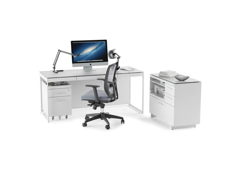 Armoire de bureau multifonction blanche BDI Centro 6417