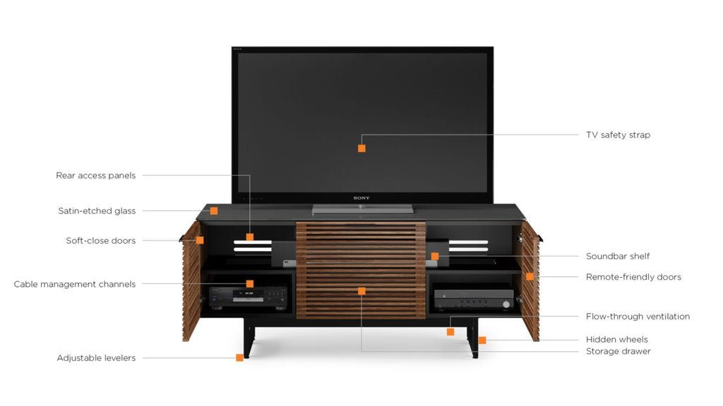 Console TV et centre de divertissement BDI Corridor 8177
