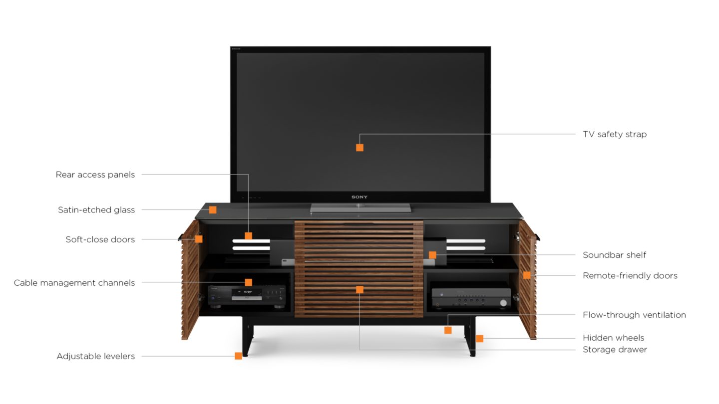 Console TV et centre de divertissement BDI Corridor 8177