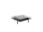 Table basse carrée moderne en verre BDI Terrace 1150