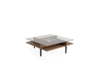 Table basse carrée moderne en verre BDI Terrace 1150
