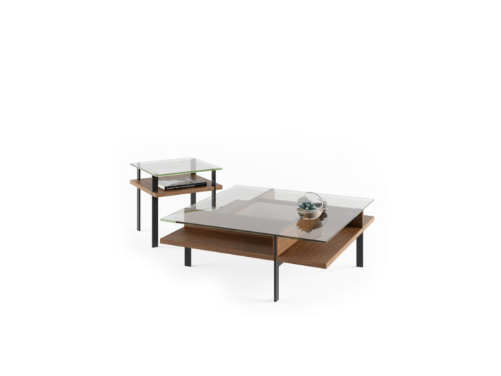 Table d'appoint moderne en verre BDI Terrace 1156