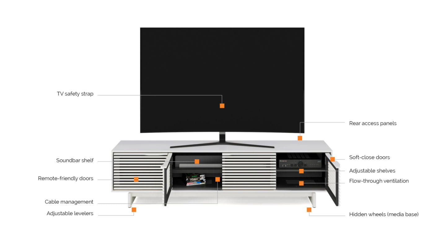 BDI Align 7473 Meuble TV et crédence modernes