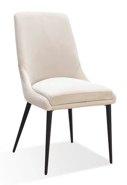 Ensemble de 2 chaises de salle à manger en velours Churchill