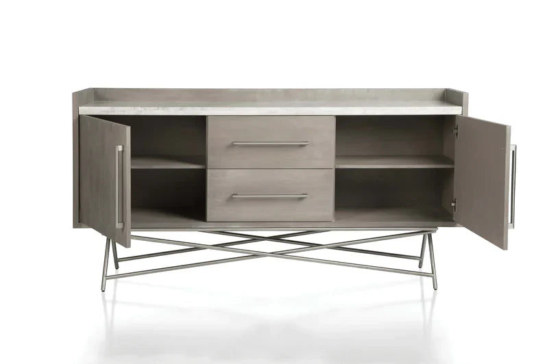 Buffet avec plateau en marbre de Miami