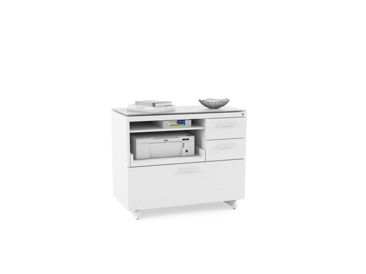 Armoire de bureau multifonction blanche BDI Centro 6417