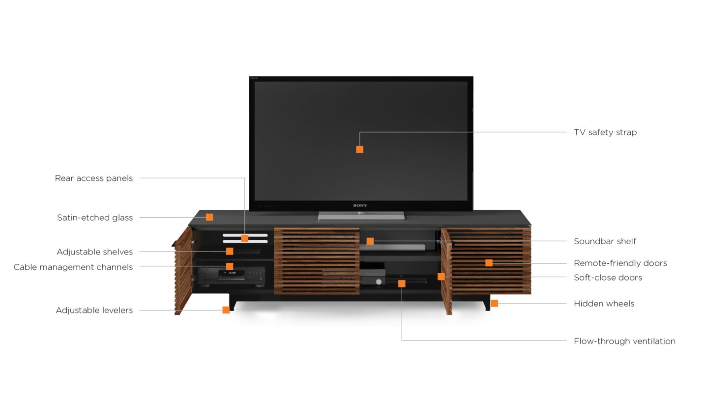 Meuble TV et console multimédia moderne BDI Corridor 8173