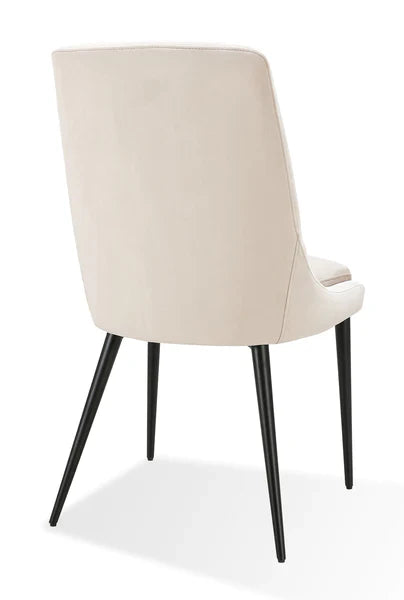 Ensemble de 2 chaises de salle à manger en velours Churchill