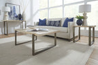Table basse en travertin de Milan