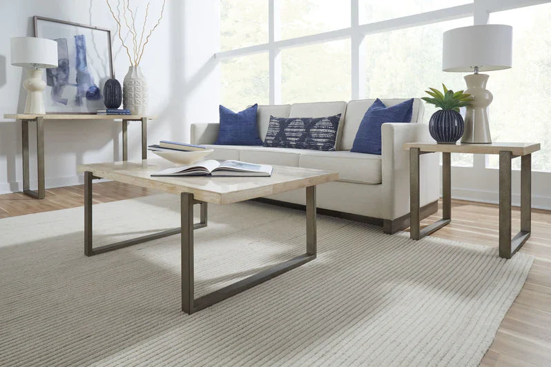 Table basse en travertin de Milan