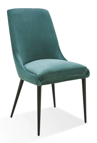 Ensemble de 2 chaises de salle à manger en velours Churchill