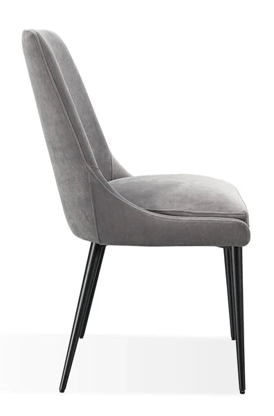 Ensemble de 2 chaises de salle à manger en velours Churchill