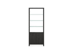 Bibliothèque extensible moderne BDI Linea 5802 avec étagères en verre