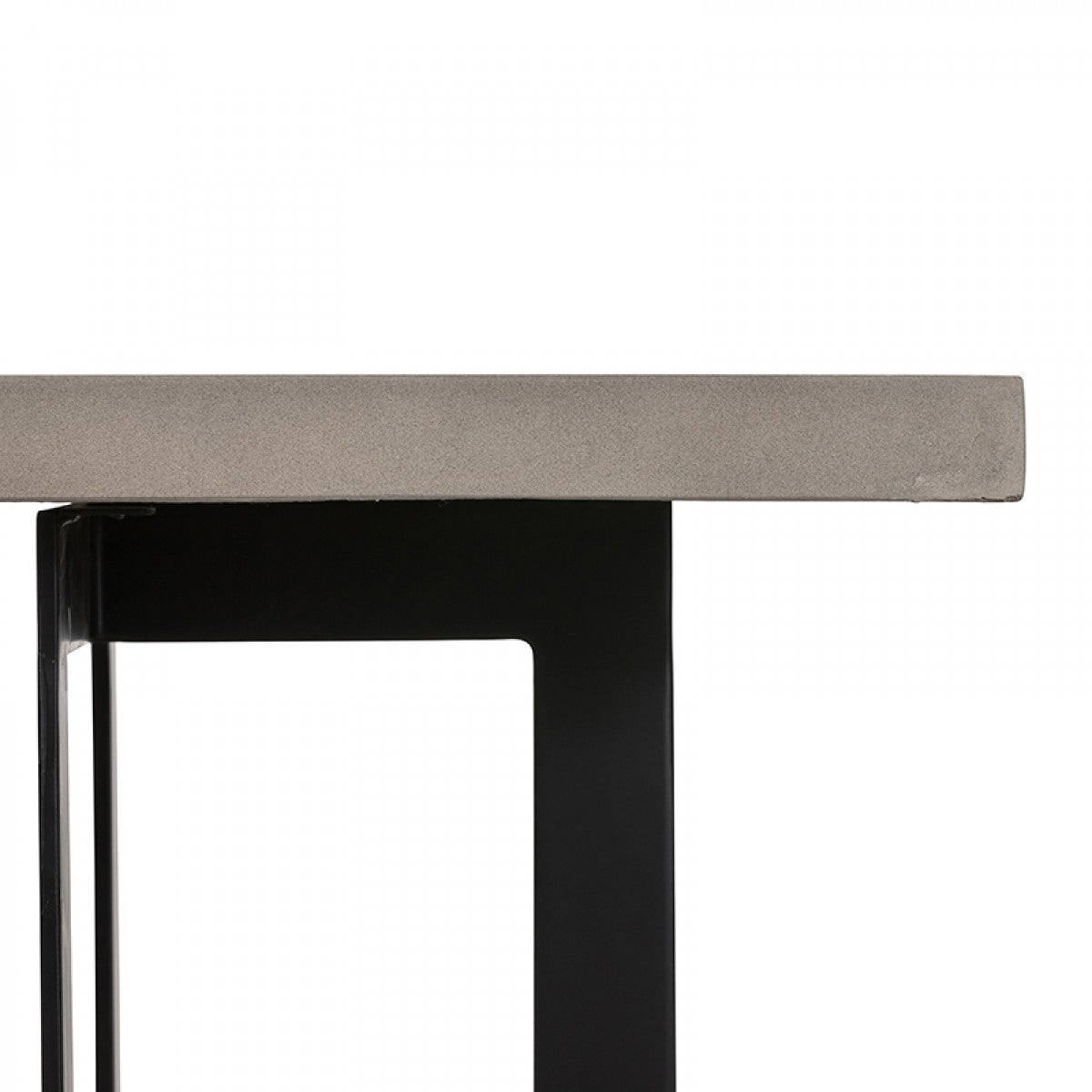 Table basse moderne Sharon en béton et métal noir