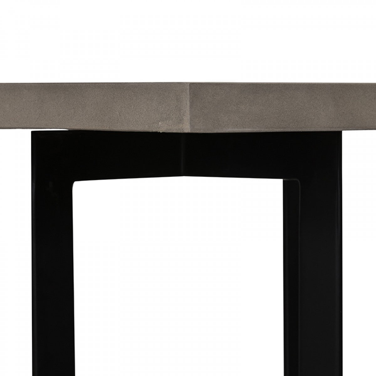 Table basse moderne Sharon en béton et métal noir