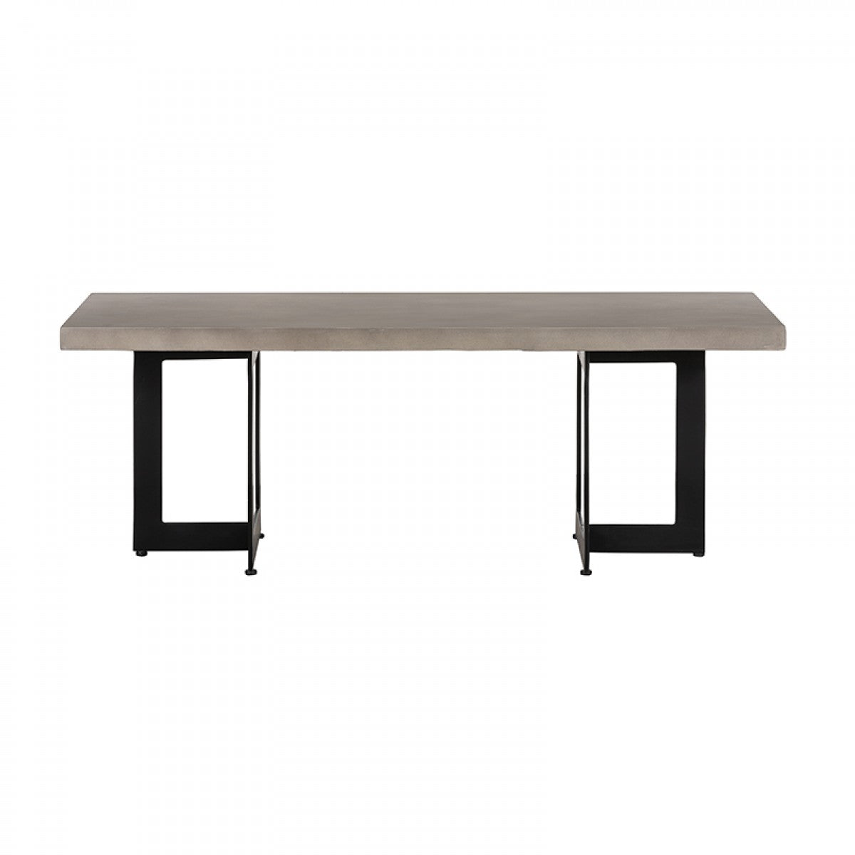 Table basse moderne Sharon en béton et métal noir