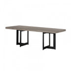 Table basse moderne Sharon en béton et métal noir