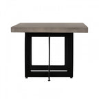 Table basse moderne Sharon en béton et métal noir