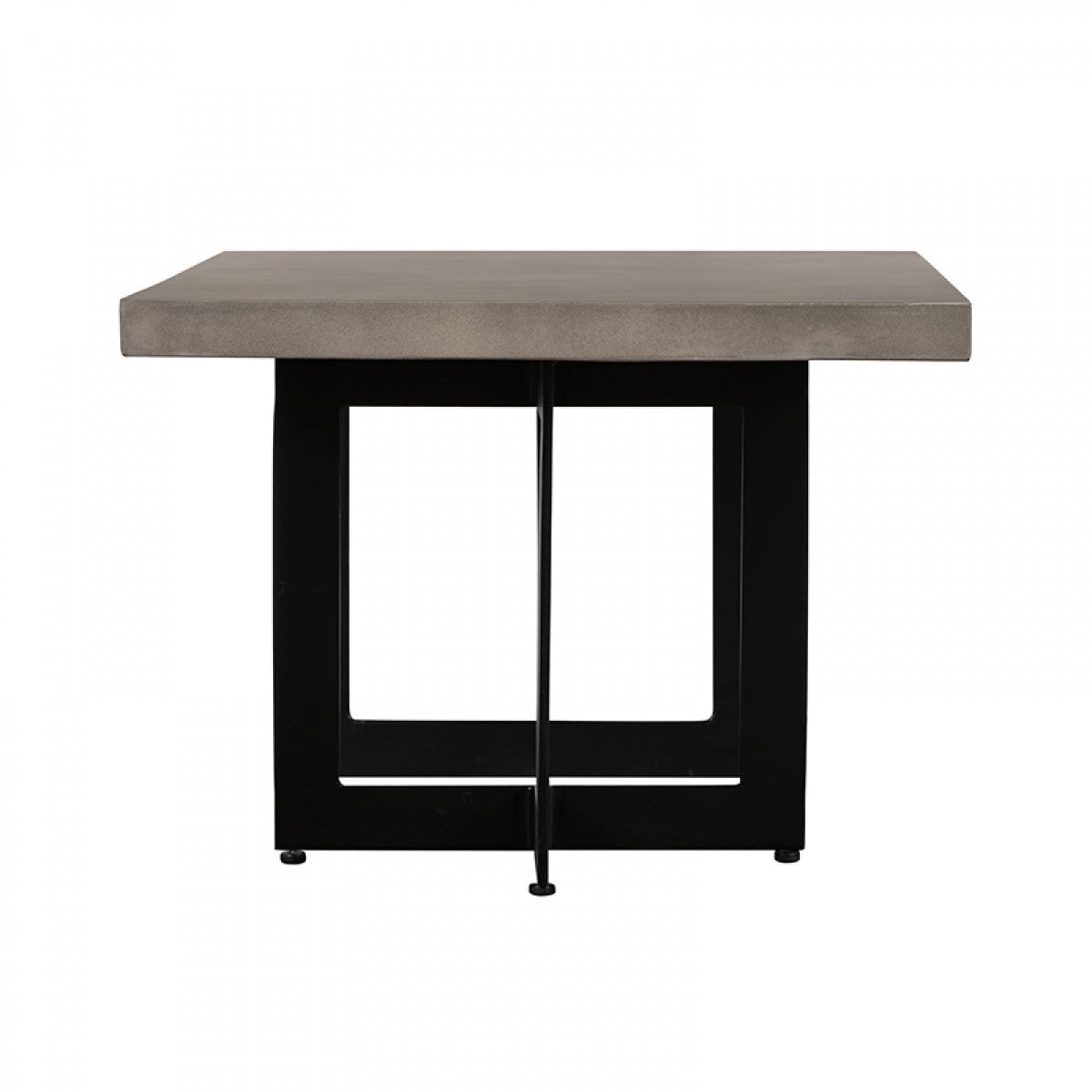 Table basse moderne Sharon en béton et métal noir