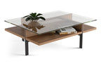 Table basse carrée moderne en verre BDI Terrace 1150